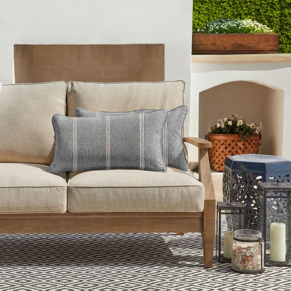 Sorra Home Sunbrella Outdoor Corded Pillow Set of 2