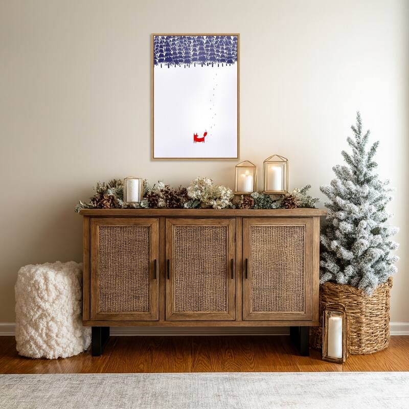 Alone In The Forest by Robert Farkas Framed Canvas Wall Art Print - Sylvie Natural