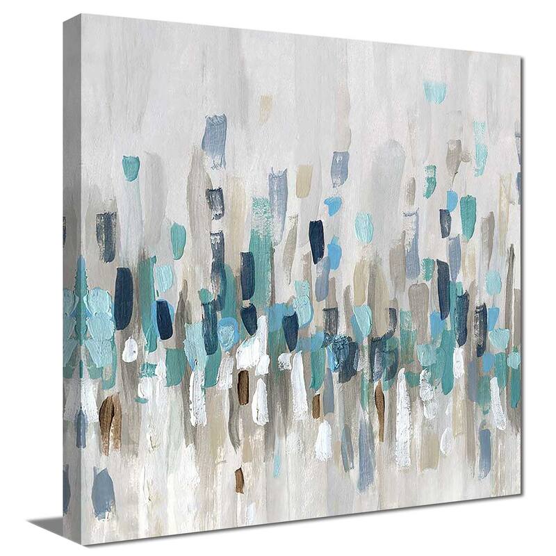 "Staccato Blue I" by Katrina Craven Print on Canvas