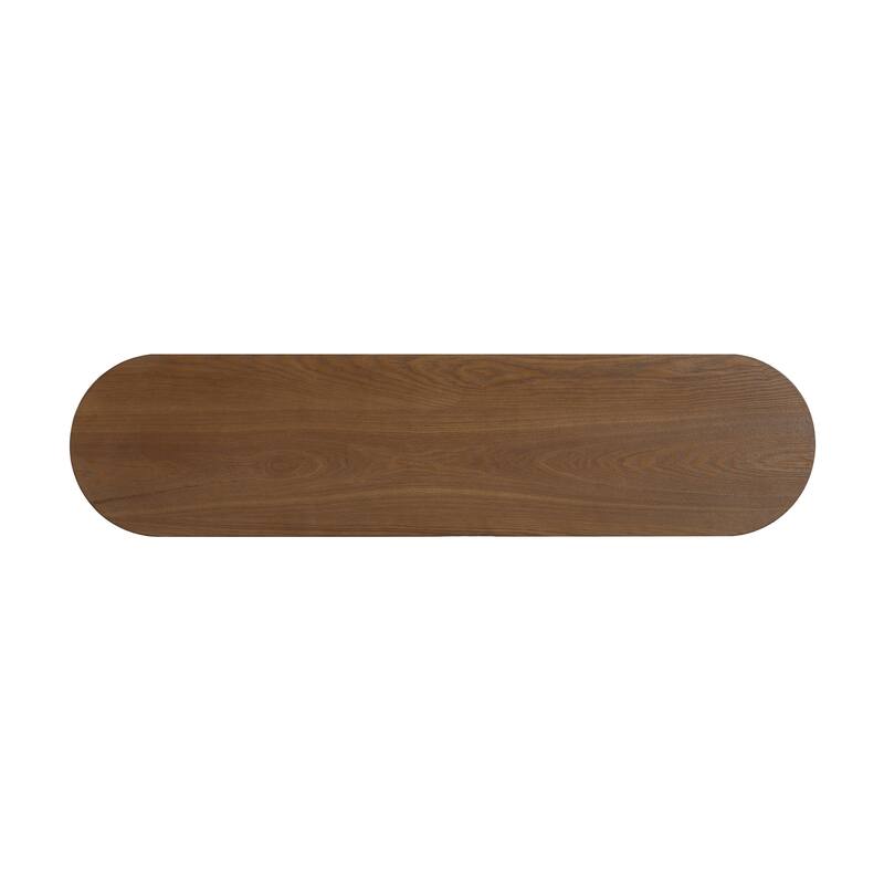 59 Inch Entryway Console Table with Elegant Wood Grain