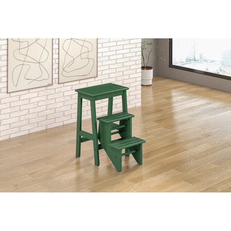 Boraam Niko 24 in Folding Step Stool - Equestrian Green - Counter Height