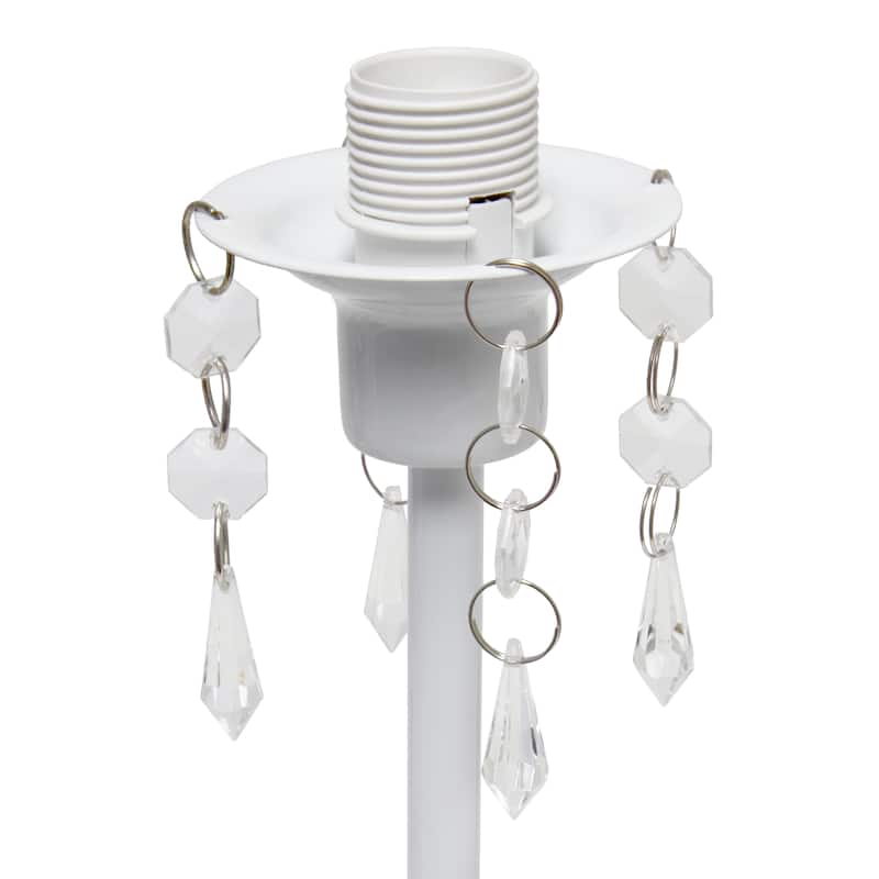 Creekwood Home 17.25" Contemporary Crystal Droplet Table Lamp - 17.25