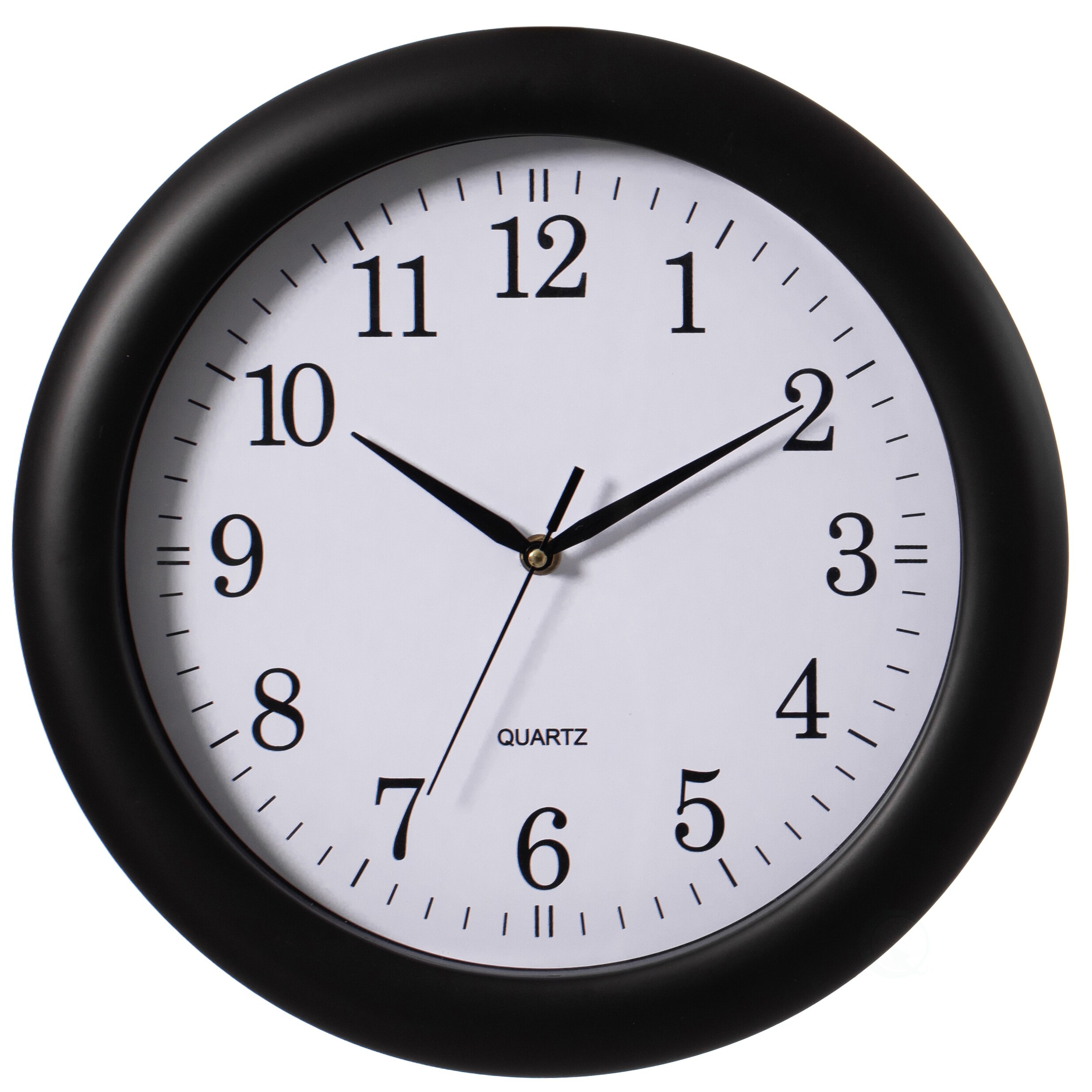 13.75 Inch Plastic Round Battery Operated Simple Modern Wall Clock - Office, Class Room, Livingroom, Dining Room, Bedroom