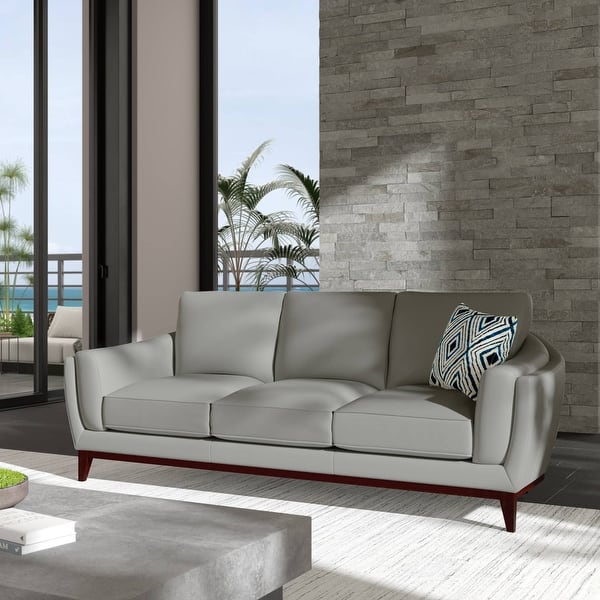 slide 2 of 7, Rio Top Grain Leather Sofa