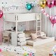preview thumbnail 1 of 17, Twin-Over-Twin Bunk Bed with Twin size Trundle, Storage and Desk, White