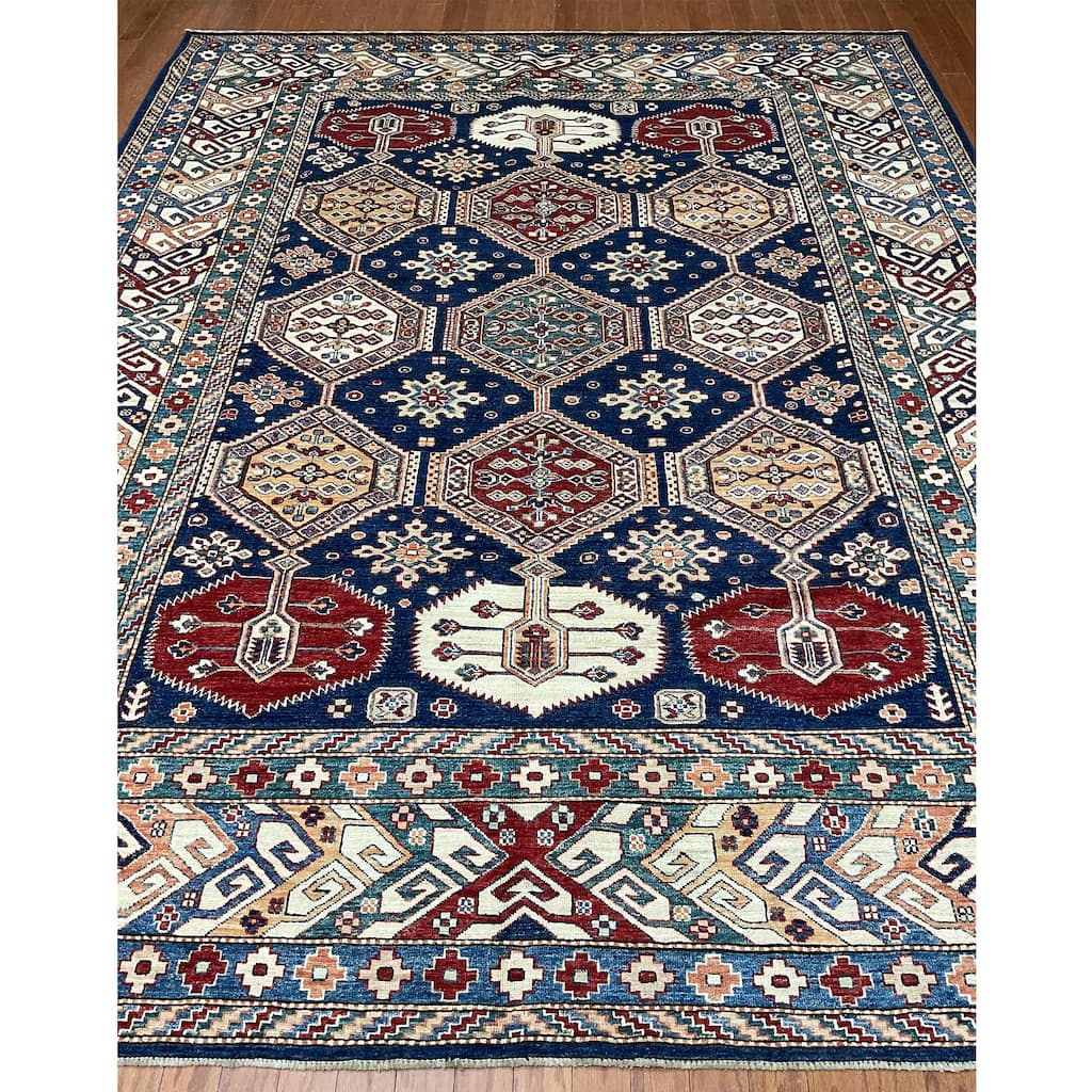 HERAT ORIENTAL Handmade Super Kazak Wool Rug - 8' x 10'2"
