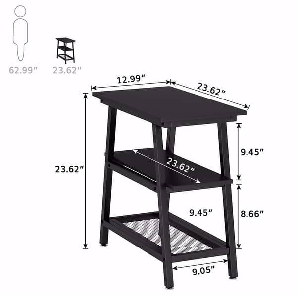 Industrial End Table Bed Side Table Storage Shelf Bed Bath & Beyond