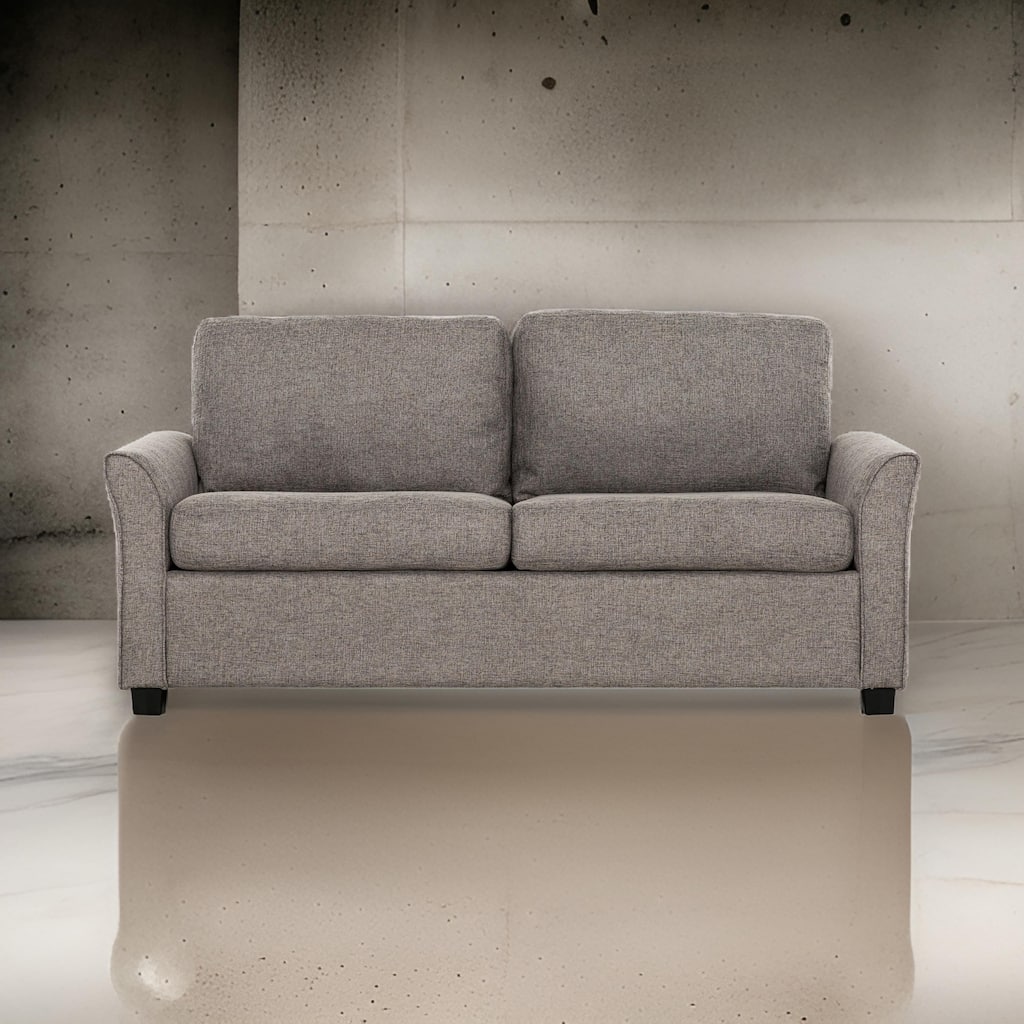 Full Size Sofa Bed, Gray Linen, Convertible Design, USB Port, Power Outlets