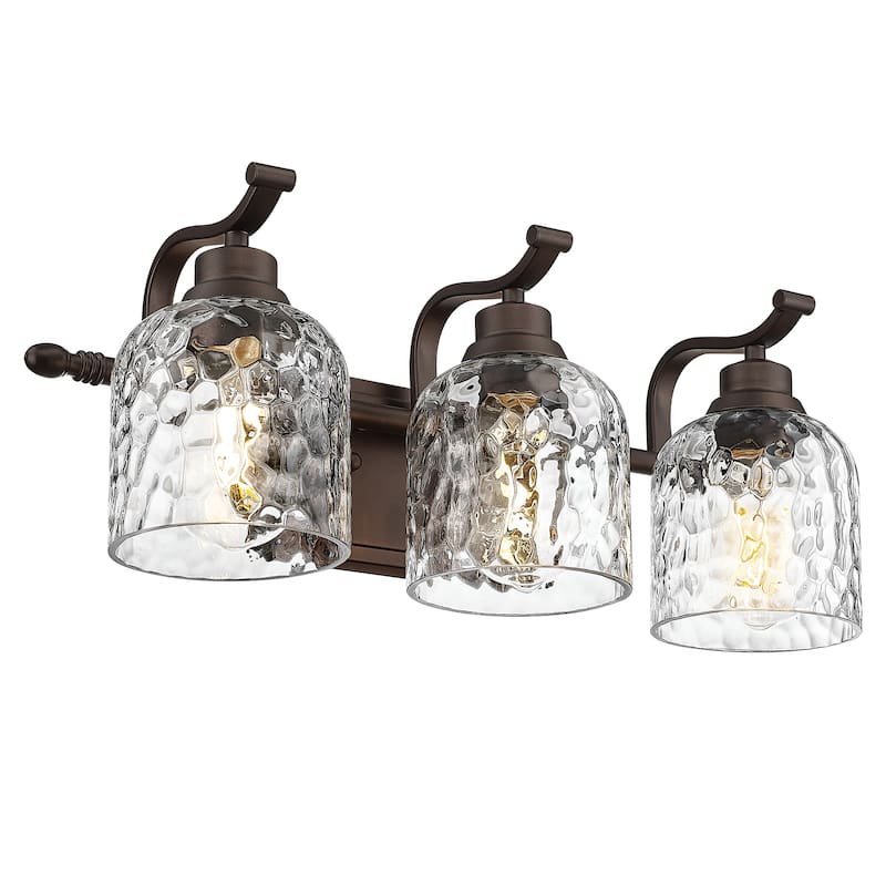 Modern 3/4-Light Bathroom Vanity Light - 3-Light - Oil-Rubbed Bronze