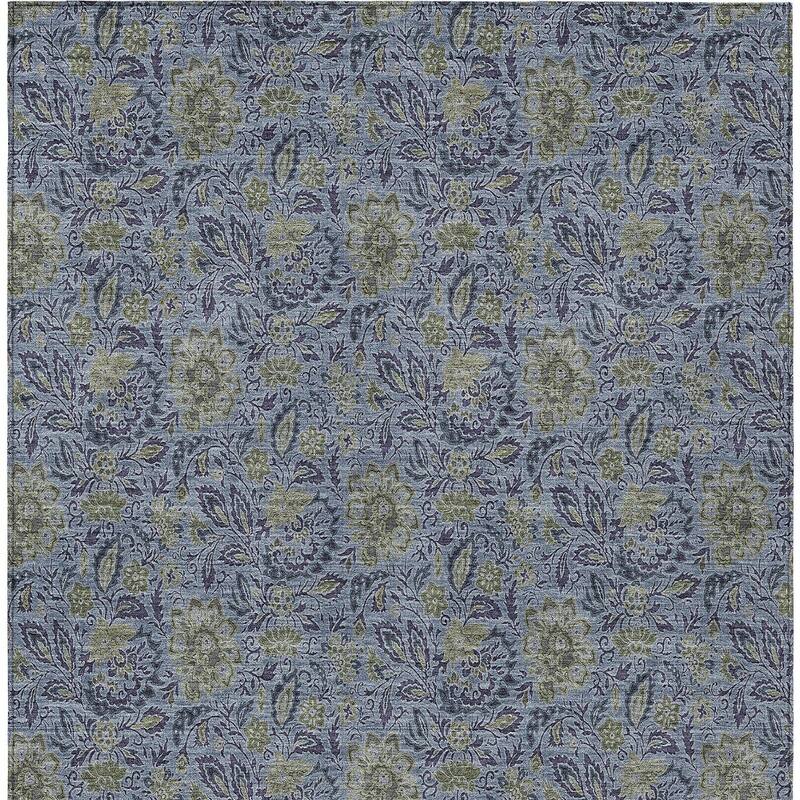 HomeRoots Floral Transitional Rectangle Outdoor Rug