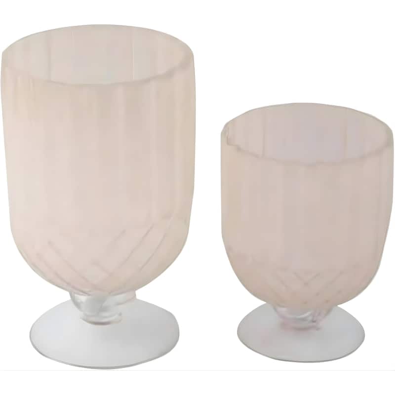 Aria Home Florine Colored Glass Goblet Table Vase Set Decor