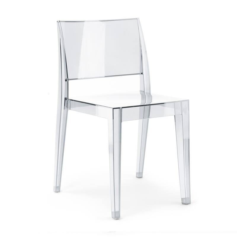 WRGHOME Modern Stacking Patio Dining Side Chair Indoor/Outdoor (Set of 2) - 31.10'' H X 19.29'' W X 19.68'' D