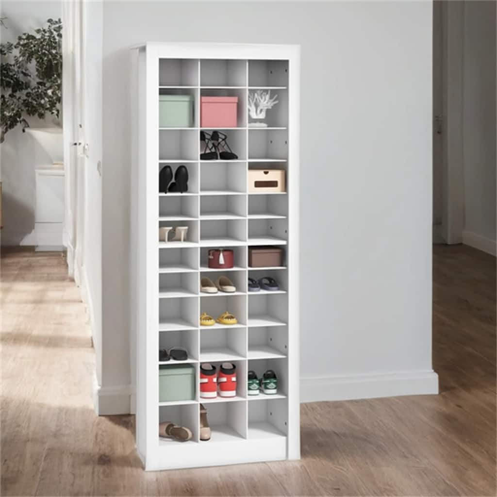 71" Tall Shoe Rack Storage Organizer with Open Cubes for 36 Pairs