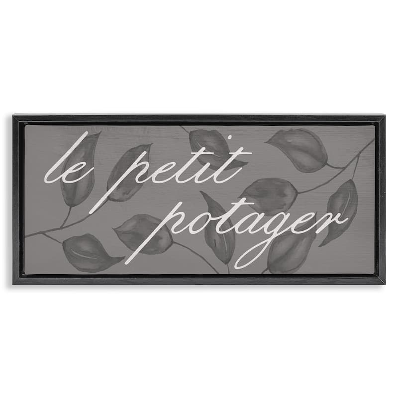 Stupell Little Vegetable Garden Framed Floater Canvas Wall Art Design By Lil' Rue - 25 x 11 - Black