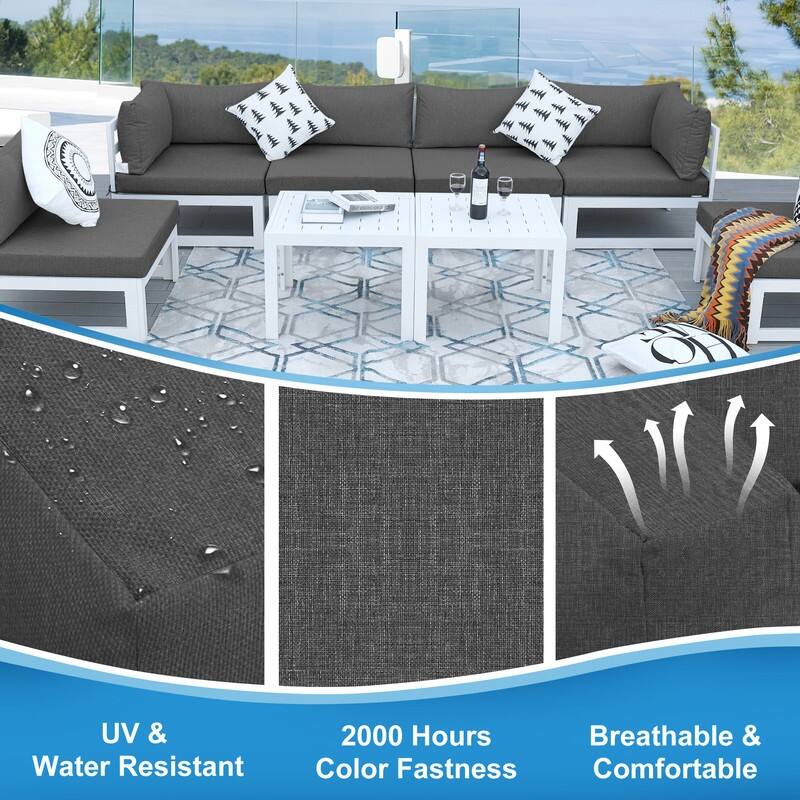 FINCATI 28" × 28" Outdoor Cushion Cover, Sofa Cushion Replacement Slipcover, Patio Seat Cover 28 Inches (COVER ONLY!)