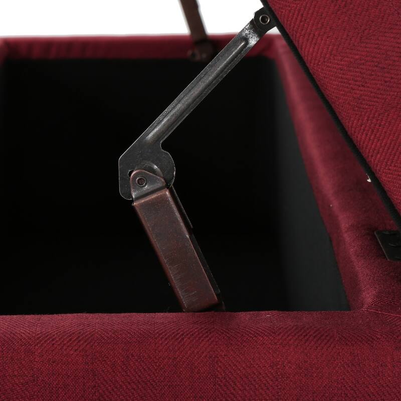 Cleo Fabric Storage Ottoman Bench by Christopher Knight Home