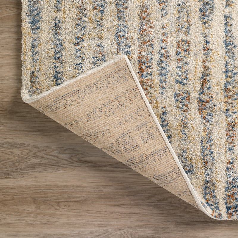 Addison Barkley Distressed Geometric Wheat 1'8" x 2'6" Accent Rug