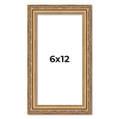6x12 Frame Red Solid Wood Picture Frame Width 1.75 Inches | Interior Frame Depth 1 13/16 Inches