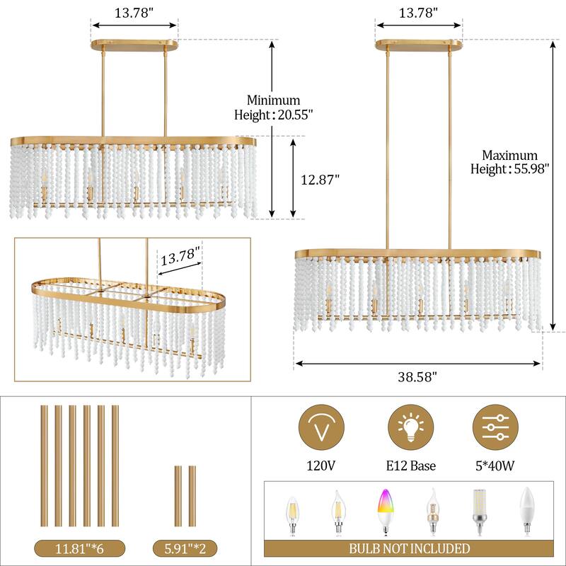 Modern Chandelier Dimmable Black and Gold Drum Chandeliers Light Fixture for Living Room Dining Room
