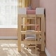 preview thumbnail 14 of 27, Max and Lily Mid-Century Modern Twin Loft Bed with Desk and Bookshelf