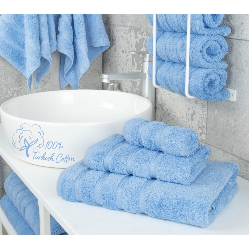 American Soft Linen 3 Piece, 100% Genuine Turkish Cotton Premium & Luxury Towels Bathroom Sets