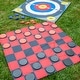 preview thumbnail 2 of 3, Checkers/Chess Outdoor Reversible Game Set with Storage Bag - 48" x 48"