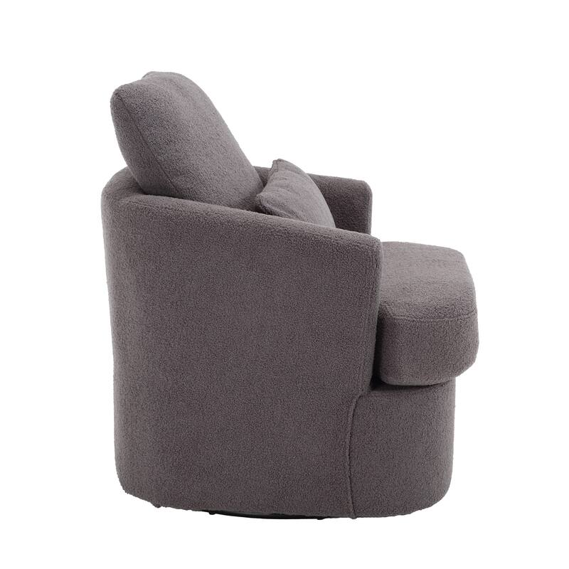 Swivel Barrel Chair, Comfy Round Accent Sofa Chair for Living Room, 360 Degree Swivel Barrel Club Chair, Leisure Arm Chair