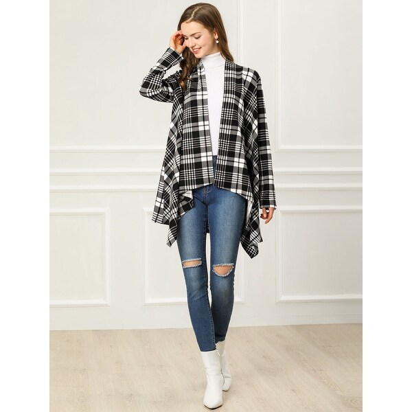 long buffalo plaid cardigan