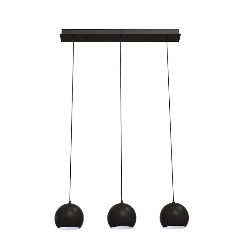 Roxy Medium Base Triple Pendant - Black