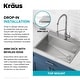 preview thumbnail 21 of 137, KRAUS Kore Workstation Drop-In Stainless Steel Kitchen Sink