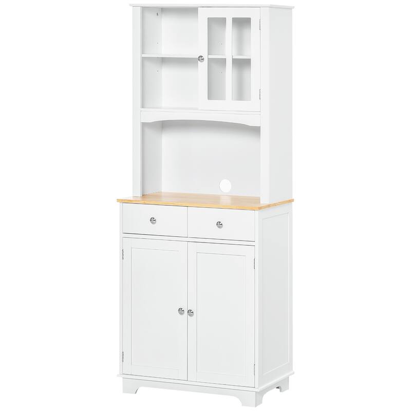 Pantry Cabinet with Adjustable Shelf and 2 Drawers