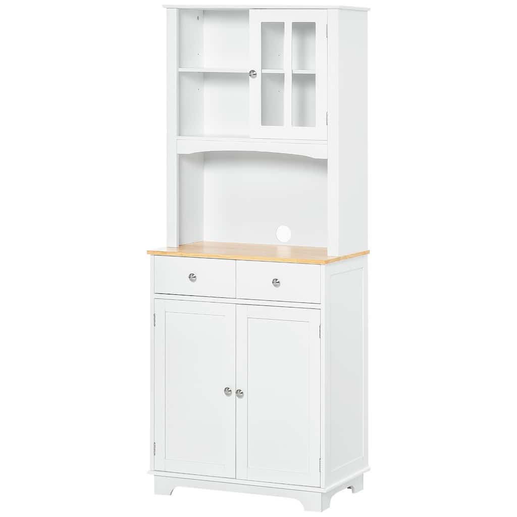 Pantry Cabinet with Adjustable Shelf and 2 Drawers