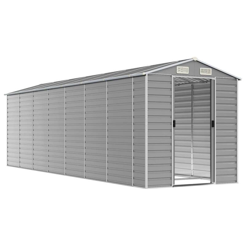 vidaXL Garden Shed Metal Outdoor Storage Shed Anthracite Galvanized Steel