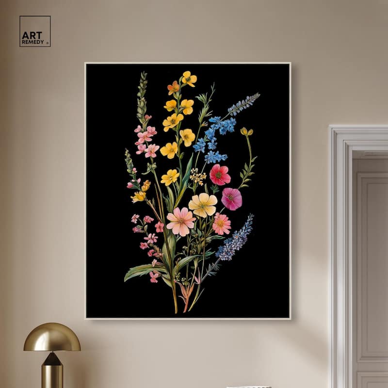 Darkling Daisies I Canvas by Art Remedy