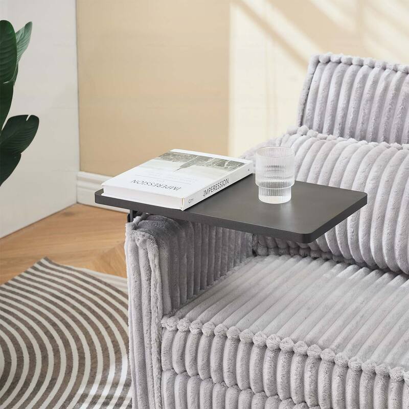 Pull-Out and Push-In Sofa with Movable Tabletop and USB Ports, Ideal for Living Rooms and Bedrooms