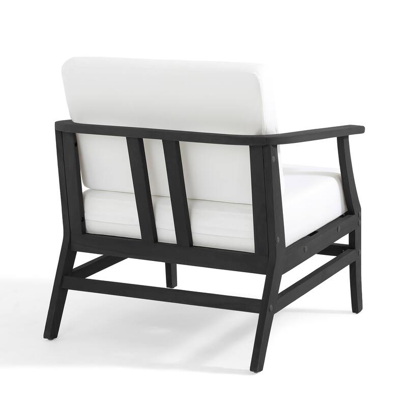 3 Set Outdoor Teak Wood Club Chairs with Side Table