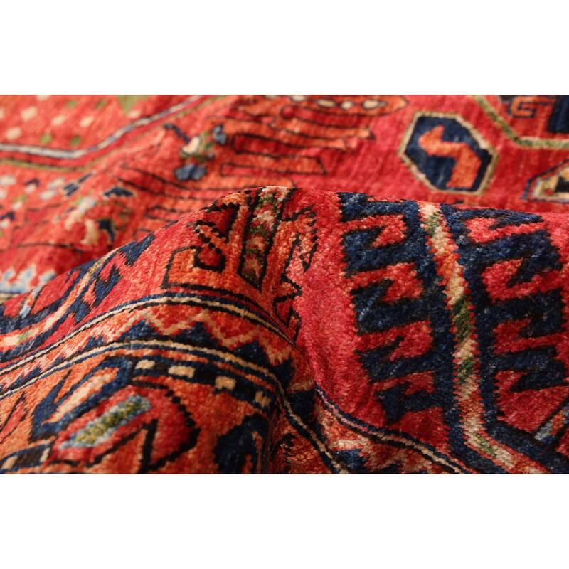 ECARPETGALLERY Hand-knotted Aryana Red Wool Rug - 8'11 x 12'0