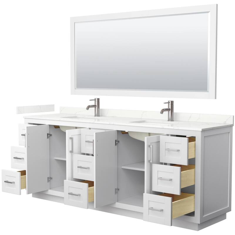 Wyndham Collection WCF292984D-QTZ-UNSM70 Miranda 84" Free Standing