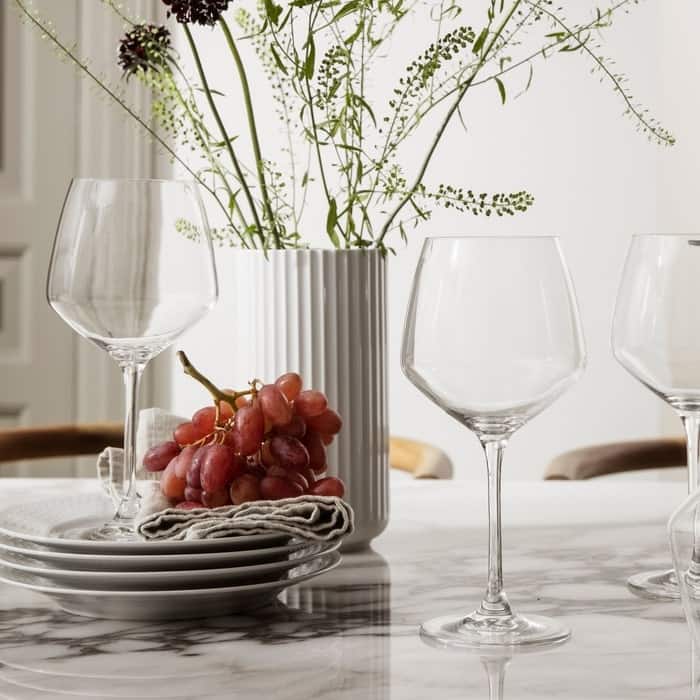 Lyngby Porcelæn Rhombe Plate, White, Ø: 9.1" - Ø: 9.1"
