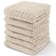 preview thumbnail 38 of 134, Baby Washcloths Muslin Cotton, Large 10"x10" by Comfy Cubs Pack of 6 - Sand
