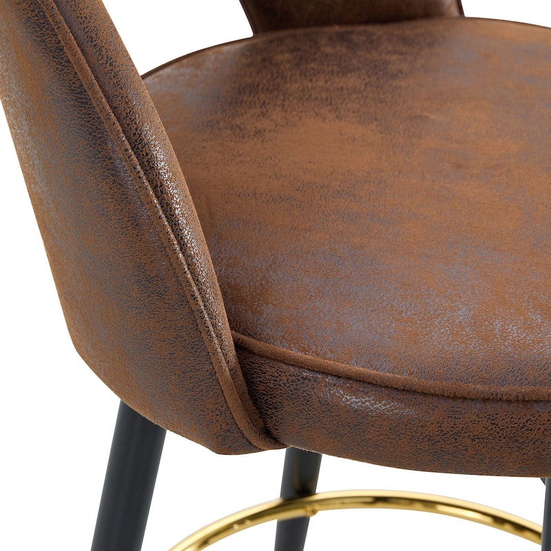 360°Rotatable Upholstered Bar Chair Side Chair Set Of 2