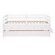 preview thumbnail 29 of 28, Low Loft Elegant Bed Twin Size with Full Safety Fence, Climbing ladder, Storage Drawers and Trundle Gray Solid Wood Bed