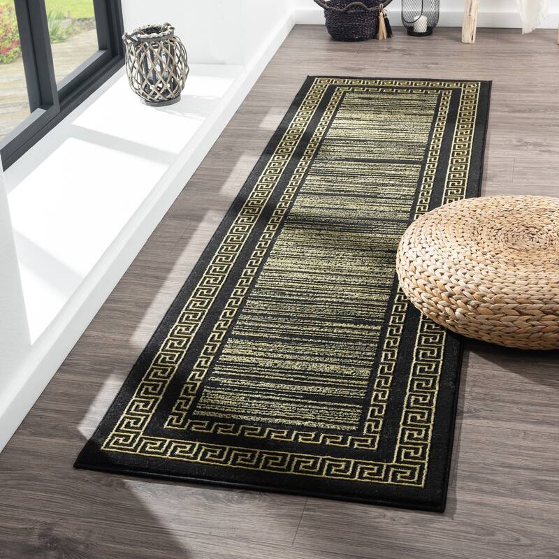 Ksamil Collection Abstract Border Area Rug