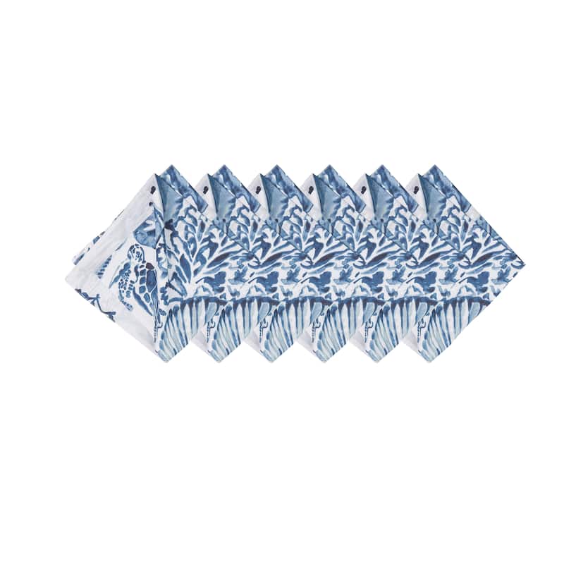 Blue Coast Shells Napkin Set of 6 - Set of 6