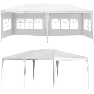 Large 10' x 20' Gazebo Canopy Party Tent with 4 Removable Window Side ...