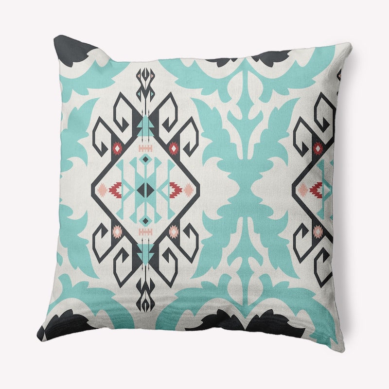 Bombay Medallion Indoor/Outdoor Throw Pillow - Pepper - 18" x 18"