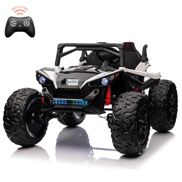slide 2 of 23, 24V 10Ah 2 Seaters Ride on UTV with Remote Control White