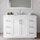 Option White / Giotto Quartz Top / Brushed Nickel