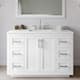 Option White / Giotto Quartz Top / Brushed Nickel