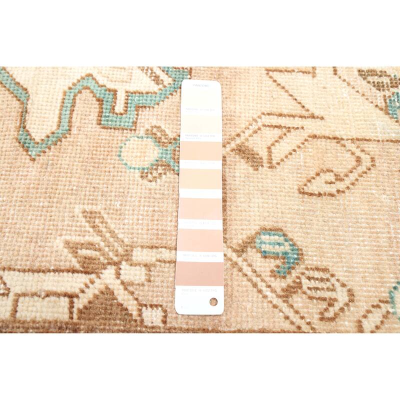 ECARPETGALLERY Hand-knotted Antalya Vintage Tan Wool Rug - 5'0 x 9'7